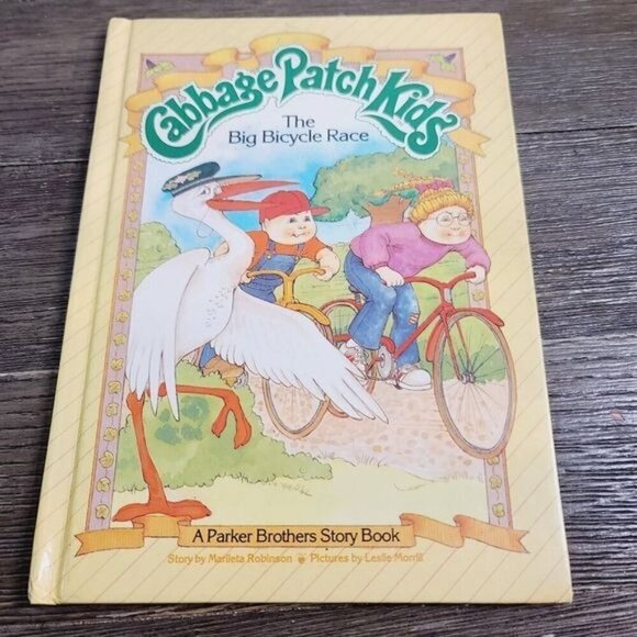 Vintage 80s 1984 Cabbage Patch Kids The Bicycle Race Children's Picture Book - Picture 1 of 14